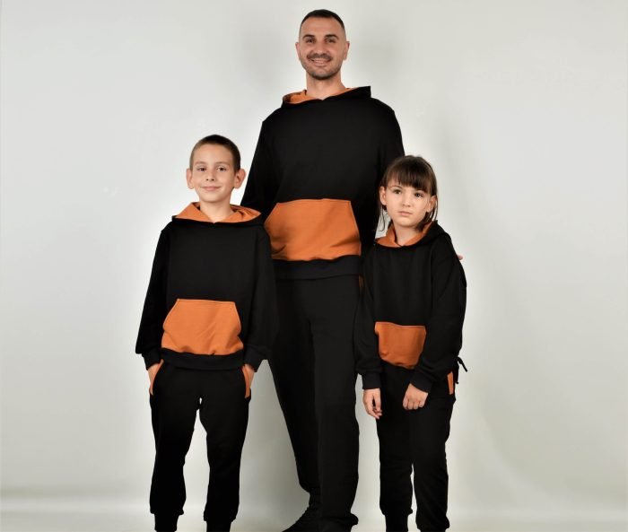 Мъжки и Детски Спортни Екипи Спортен екип в Черно и Кафяво