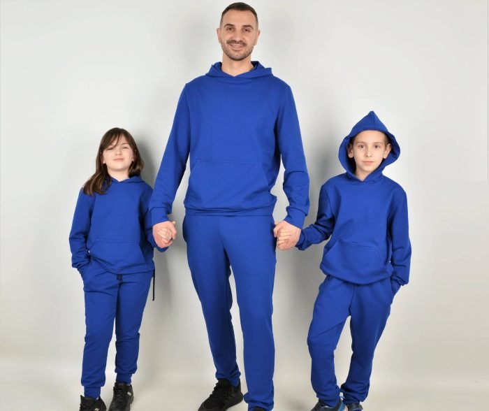 Син Спортен Екип за Мъже и Деца Син Спортен Екип за Мъже и Деца