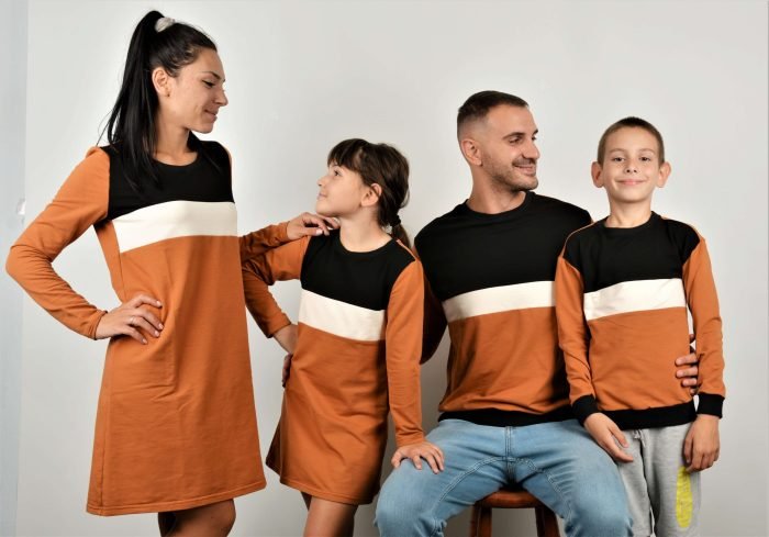 Еднакви Есенни Зимни Дрехи за Семейство