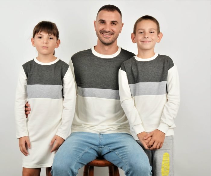 Мъжки и Детски Еднакви Ежедневни Дрехи