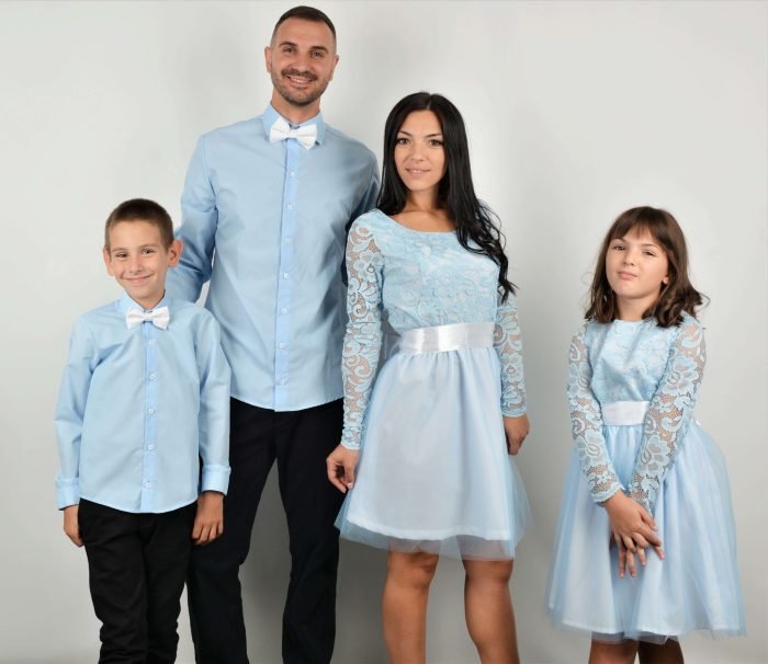 Официални Дрехи за Семейство Светлосиньо