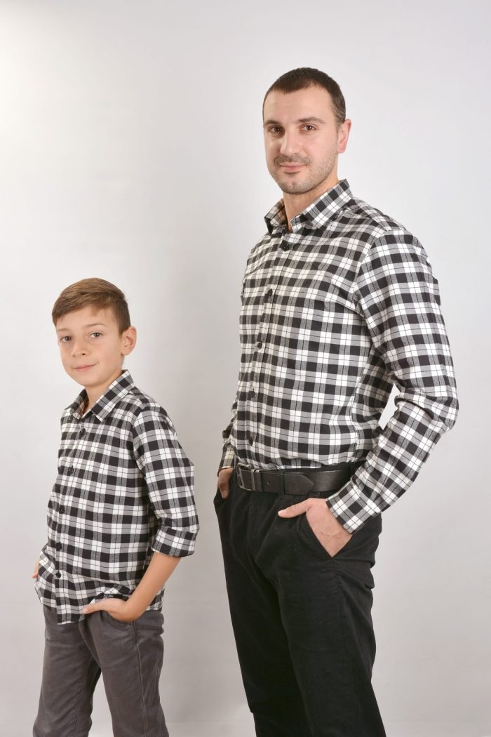 карирани ризи за баща и син
