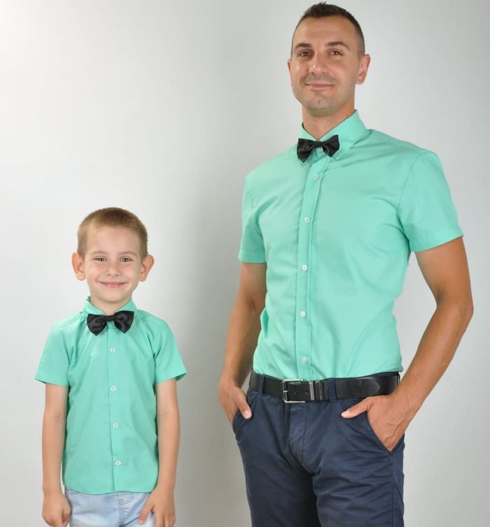 мъжка риза цвят мента