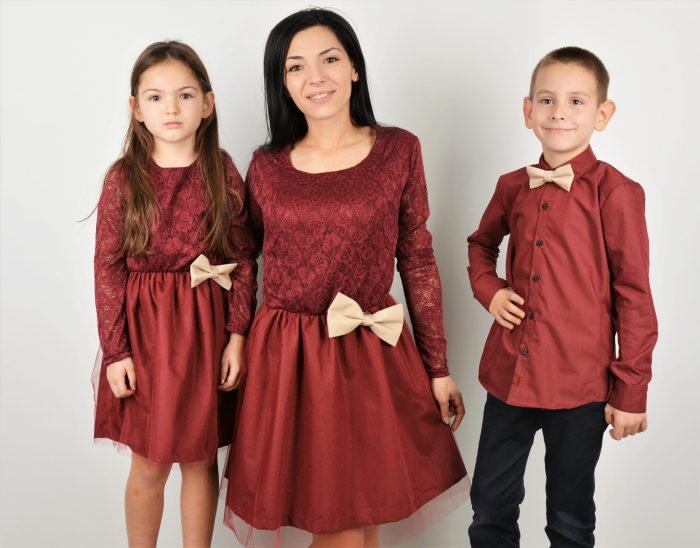 официални рокли с дълъг ръкав за мама и бебе официални рокли с дълъг ръкав за мама и бебе