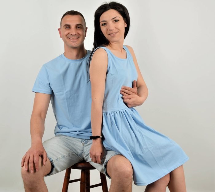 Дрехи за Двойки в Светлосиньо
