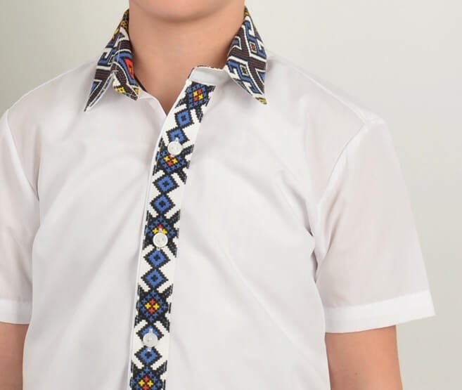 Ризи, поли и тениски РОДИНА в синьо с етно мотив