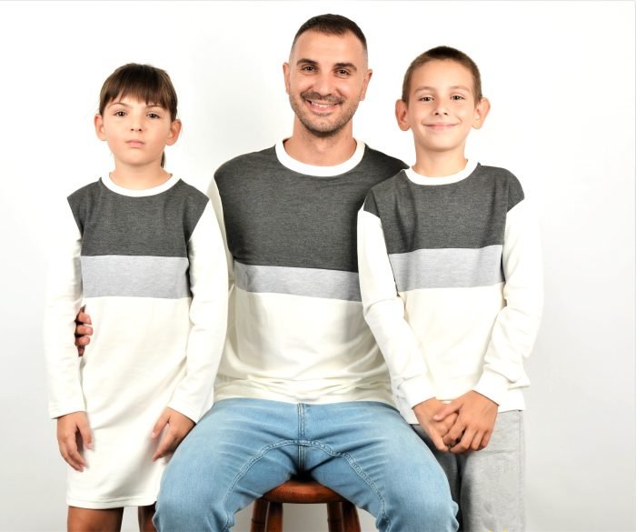 Мъжки и Детски Еднакви Ежедневни Дрехи