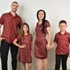 Официални летни дантелени рокли и ризи в цвят бордо