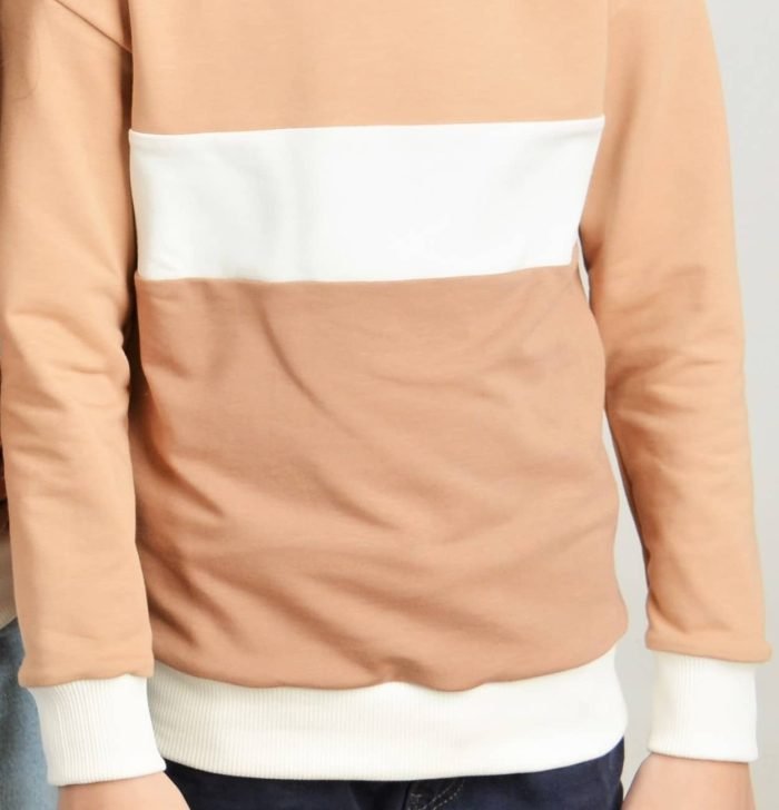 детска блуза нюд Памучни суичъри * NUDE * в бежово и бяло