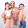 Ризи в цвят ПРАСКОВА с къс ръкав