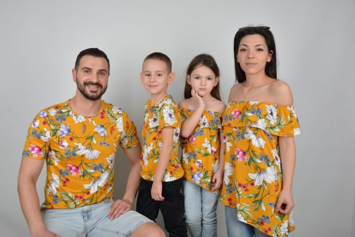 Тенискa и туникa Flowers в жълто