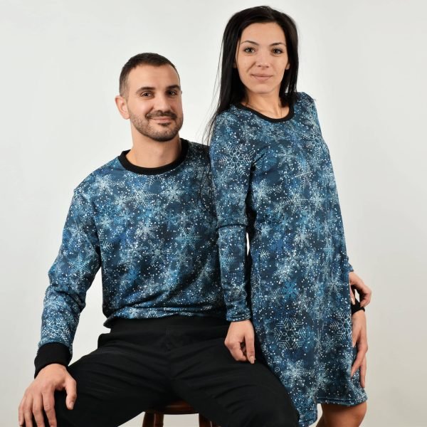 еднакви коледни дрехи за двойки