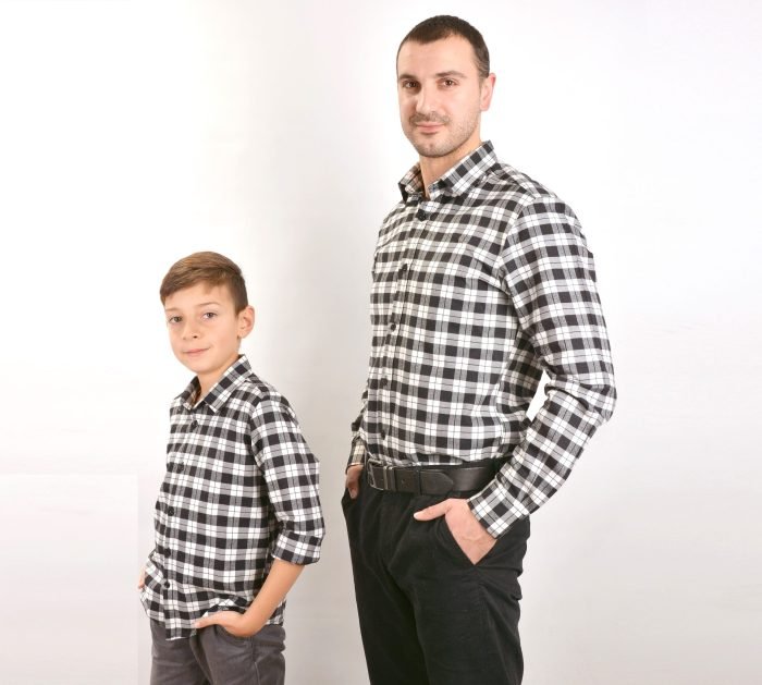 карирани ризи за баща и син