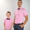 розови ризи за баща и син Ризи с къс ръкав в бонбонено розово