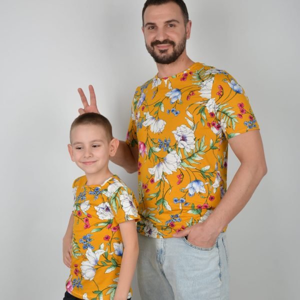 Тениски Flowers в жълто