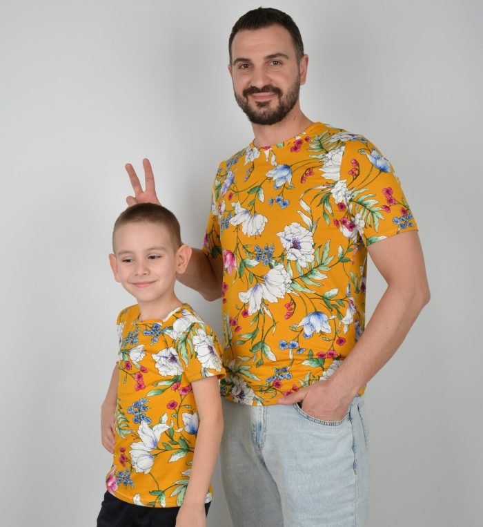 Тениски Flowers в жълто
