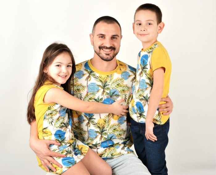 тениски с палми за баща и син
