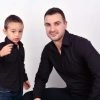 Официална дантелена рокля и риза в черно