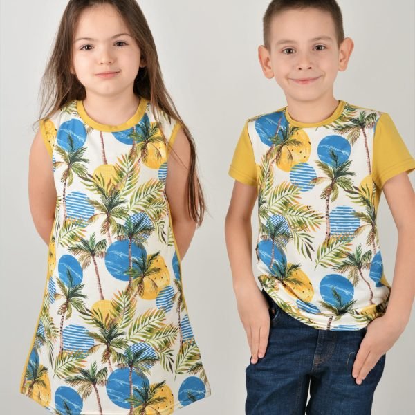 детски хавайски тениски Детска рокля 128-134